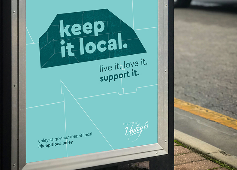 Keep it Local collateral designed by communikate et al