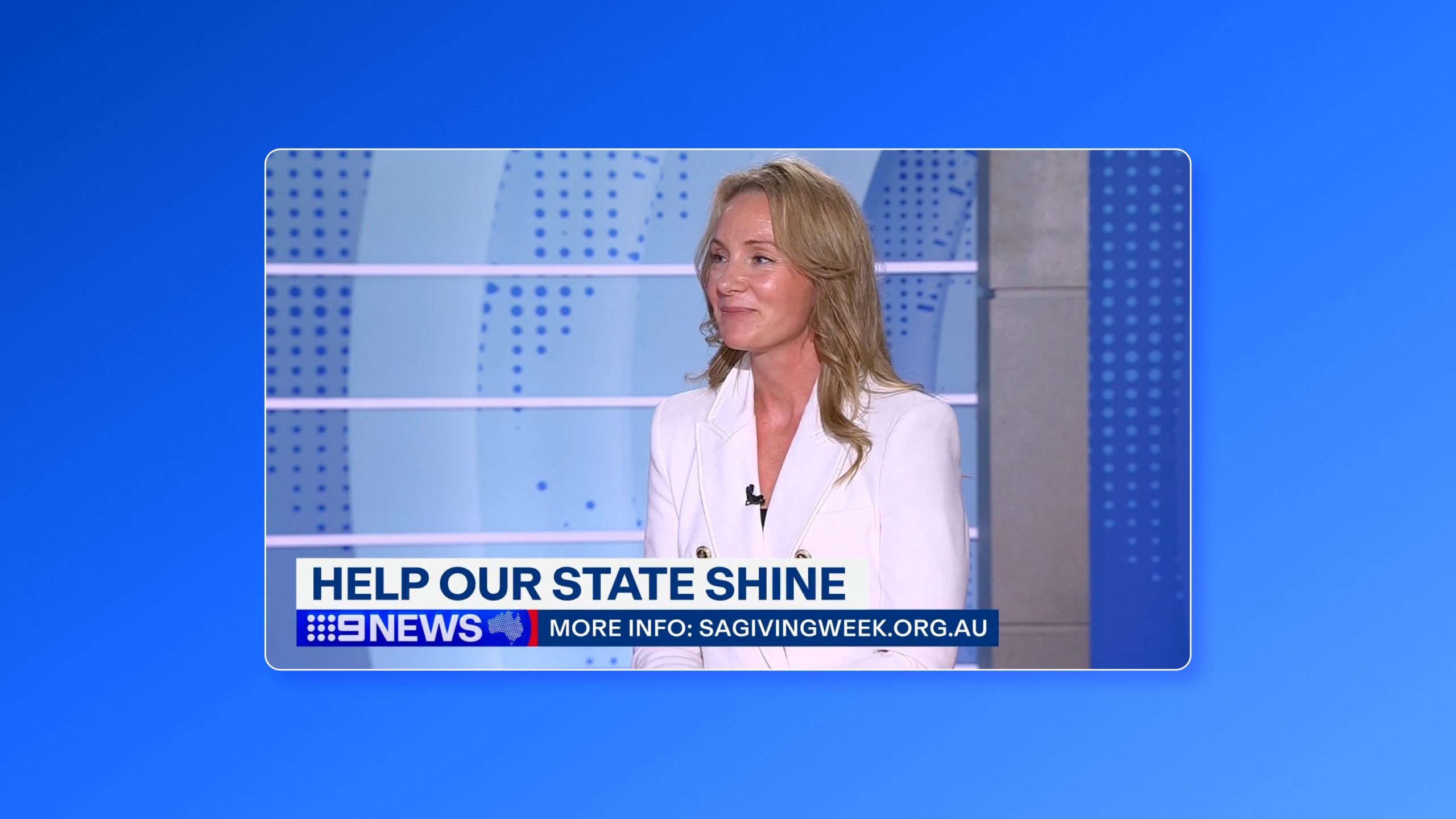 Kay Burton on 9 News